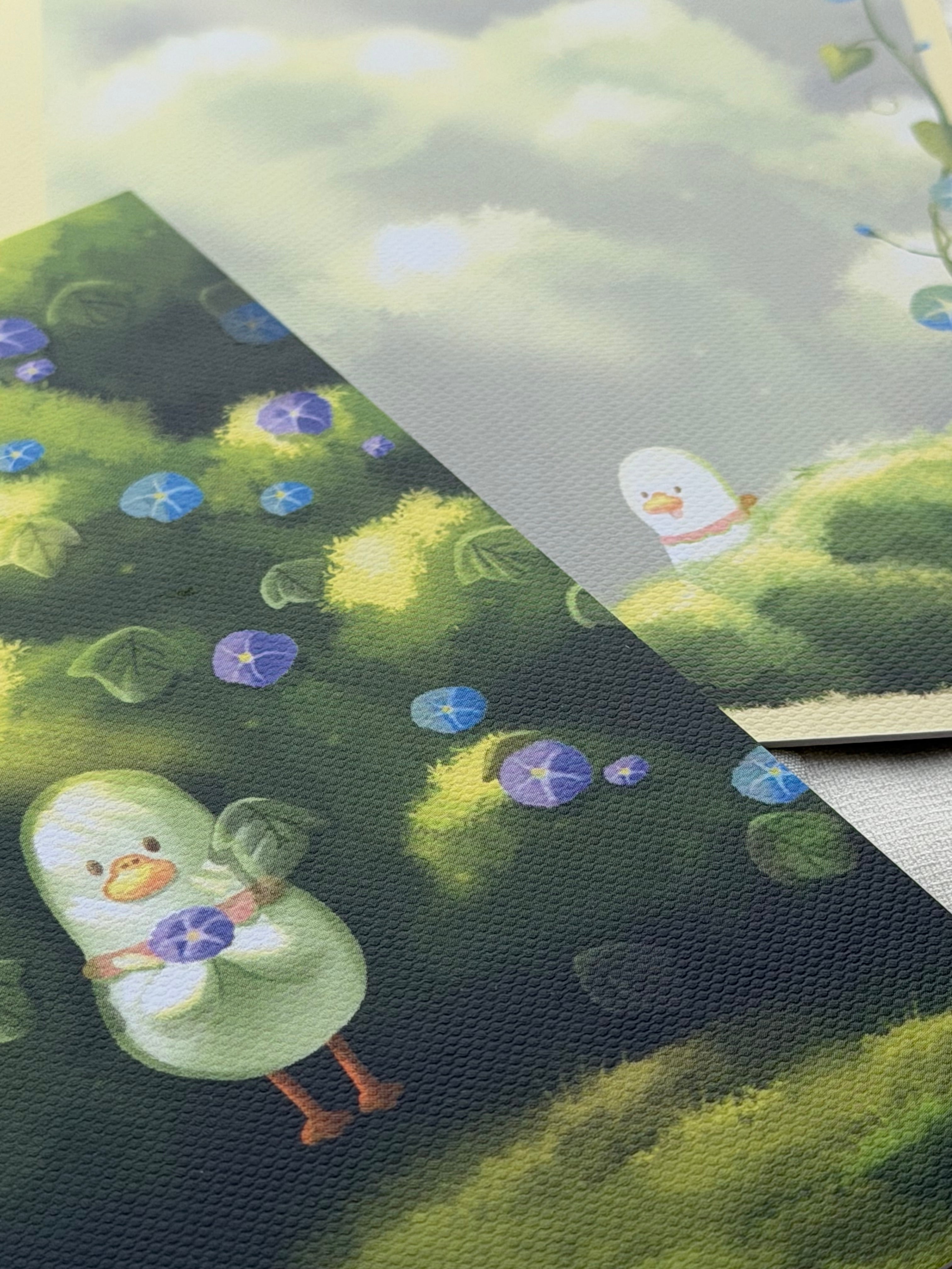 牽牛花與鵝 (Postcard)