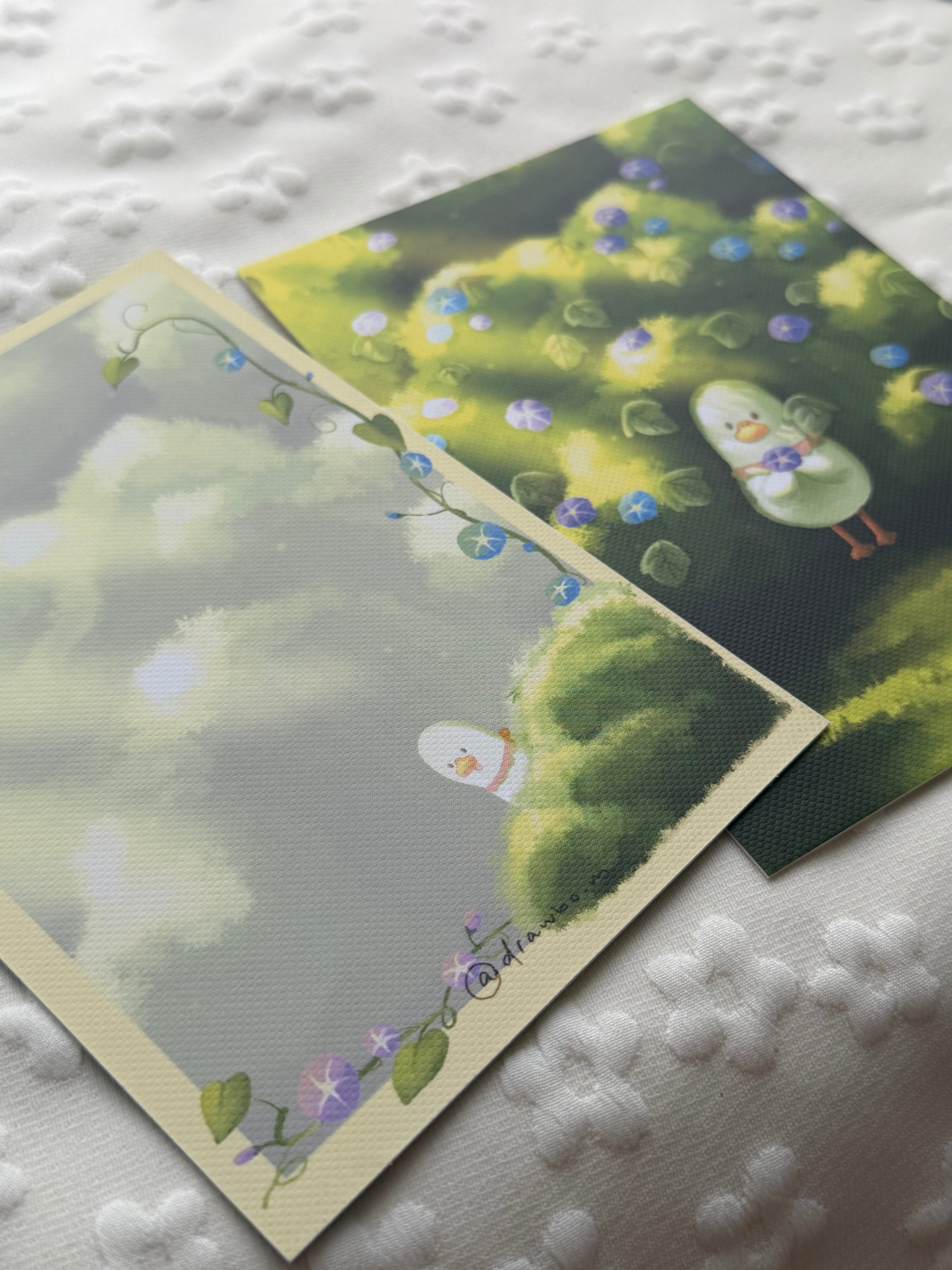 牽牛花與鵝 (Postcard)