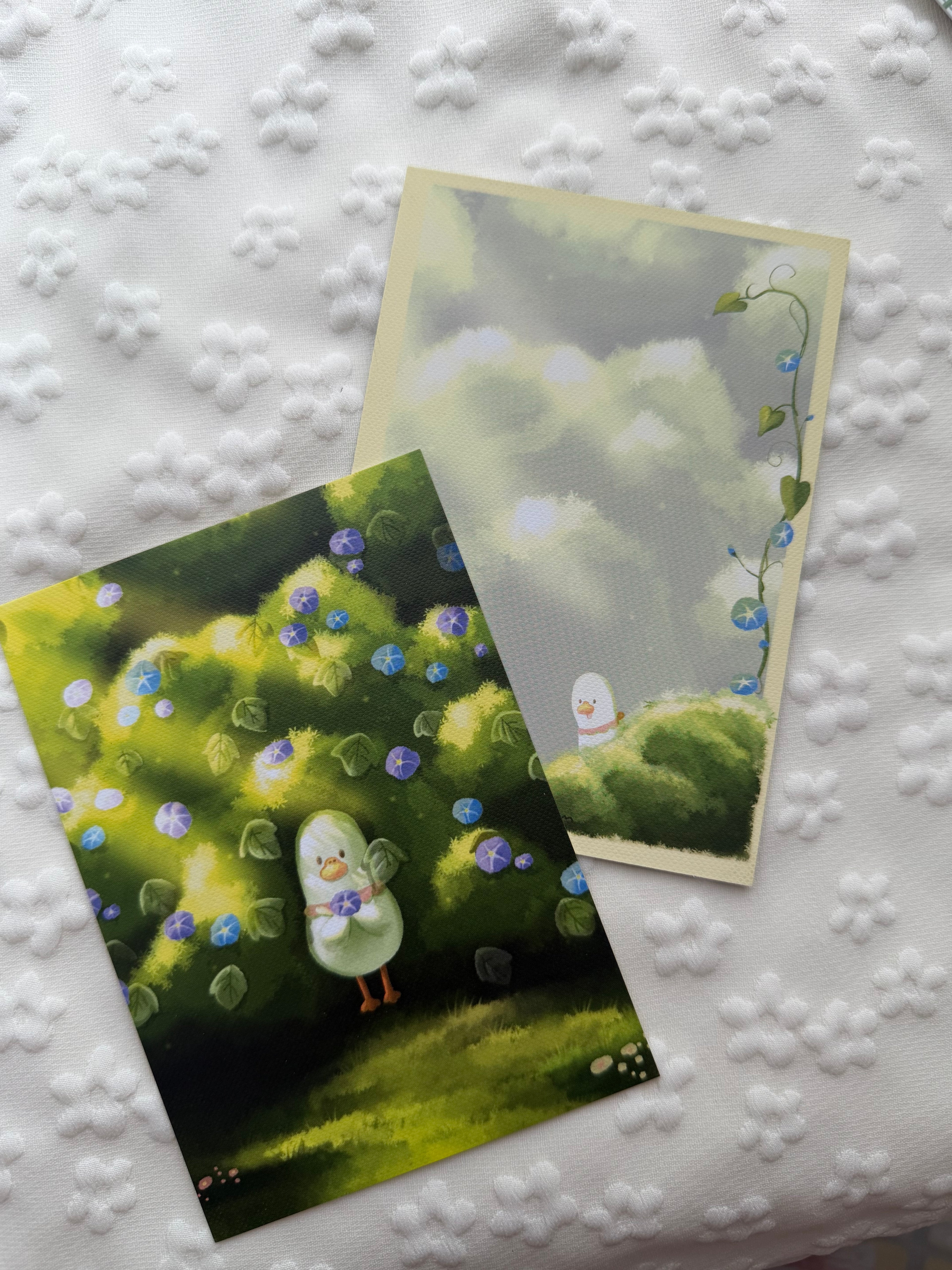 牽牛花與鵝 (Postcard)